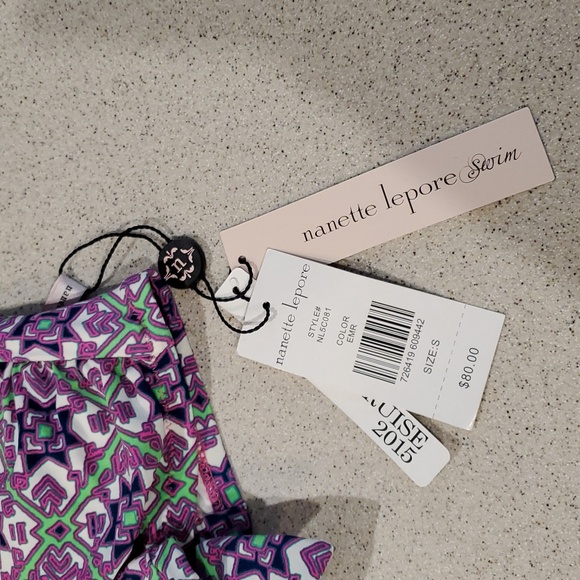 Nanette Lepore Mallorca Mosaic Bandeau Bikini Top, Size Small,  NWT - Picture 6 of 6